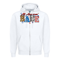 White all american babe Zipper Hoodie - RanaPortraitStore
