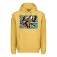 Antique Gold indian western background Premium Hoodie - AdoDesignShop