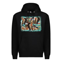 Black indian western background Premium Hoodie - AdoDesignShop