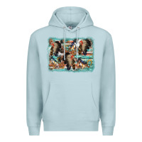 Blue Mist indian western background Premium Hoodie - AdoDesignShop