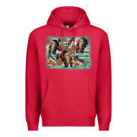 Cardinal indian western background Premium Hoodie - AdoDesignShop