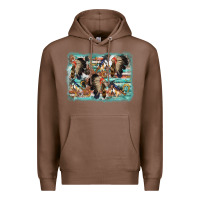 Chestnut indian western background Premium Hoodie - AdoDesignShop