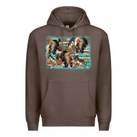 Coffee indian western background Premium Hoodie - AdoDesignShop