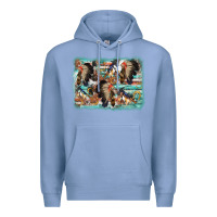 Colony Blue indian western background Premium Hoodie - AdoDesignShop