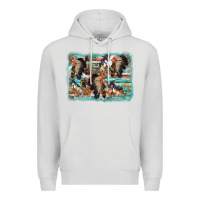 Dove Grey indian western background Premium Hoodie - AdoDesignShop