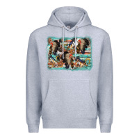 Heather Grey indian western background Premium Hoodie - AdoDesignShop