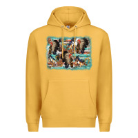 Mustard indian western background Premium Hoodie - AdoDesignShop