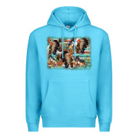 Ocean Blue indian western background Premium Hoodie - AdoDesignShop