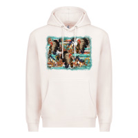 Pale Pink indian western background Premium Hoodie - AdoDesignShop