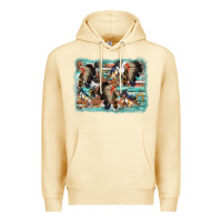 Pina Colada indian western background Premium Hoodie - AdoDesignShop