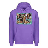 Purple indian western background Premium Hoodie - AdoDesignShop