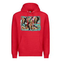 Red indian western background Premium Hoodie - AdoDesignShop
