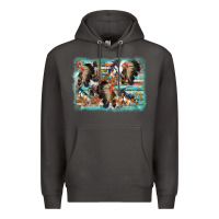 Smoke indian western background Premium Hoodie - AdoDesignShop