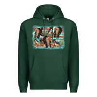Sports Green indian western background Premium Hoodie - AdoDesignShop