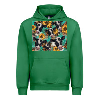 Emerald western leopard sunflower black and white  cow Urban Hoodie - BarkalooDesign