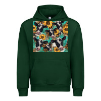 Forest Green western leopard sunflower black and white  cow Urban Hoodie - BarkalooDesign