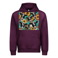 Mauve Wine western leopard sunflower black and white  cow Urban Hoodie - BarkalooDesign
