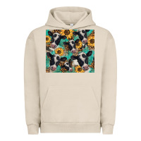 Pigment French Oak western leopard sunflower black and white  cow Urban Hoodie - BarkalooDesign
