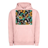Pigment Salmon western leopard sunflower black and white  cow Urban Hoodie - BarkalooDesign