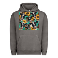 Pigment Tornado western leopard sunflower black and white  cow Urban Hoodie - BarkalooDesign