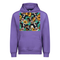 Tulip western leopard sunflower black and white  cow Urban Hoodie - BarkalooDesign