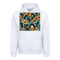 White western leopard sunflower black and white  cow Urban Hoodie - BarkalooDesign