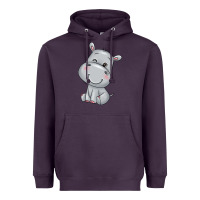 Plum hippo Heavyweight Hoodie - texasbilliewilder
