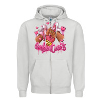 Dove Grey galentines afro girl sneakers Zipper Hoodie - RanaPortraitStore