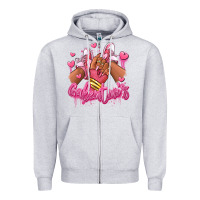 Heather Grey galentines afro girl sneakers Zipper Hoodie - RanaPortraitStore