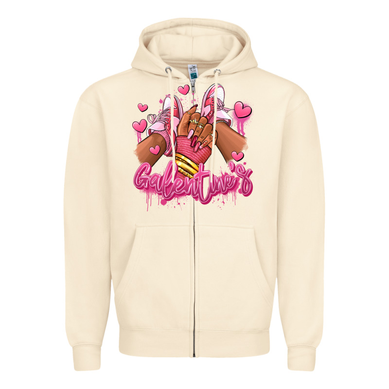 Galentines Afro Girl Sneakers Zipper Hoodie by RanaPortraitStore | Teevron