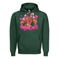 Sports Green galentines afro girl sneakers Zipper Hoodie - RanaPortraitStore