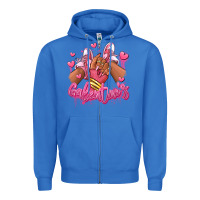 True Royal galentines afro girl sneakers Zipper Hoodie - RanaPortraitStore