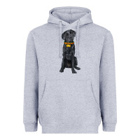 Heather Grey labrador retriever with overflow Heavyweight Hoodie - texasbilliewilder