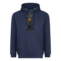 Navy labrador retriever with overflow Heavyweight Hoodie - texasbilliewilder