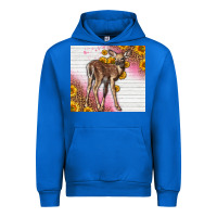 Cobalt Western Cute Baby Deer Fawn Urban Hoodie - LillyAllenDesigns