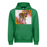 Emerald Western Cute Baby Deer Fawn Urban Hoodie - LillyAllenDesigns