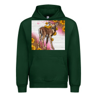 Forest Green Western Cute Baby Deer Fawn Urban Hoodie - LillyAllenDesigns