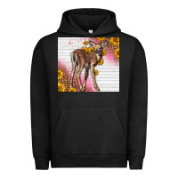 Pigment Black Western Cute Baby Deer Fawn Urban Hoodie - LillyAllenDesigns