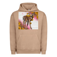 Pigment Burro Western Cute Baby Deer Fawn Urban Hoodie - LillyAllenDesigns