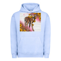 Pigment Grape Ice Western Cute Baby Deer Fawn Urban Hoodie - LillyAllenDesigns