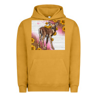 Pigment Peanut Butter Western Cute Baby Deer Fawn Urban Hoodie - LillyAllenDesigns