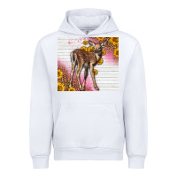 White Western Cute Baby Deer Fawn Urban Hoodie - LillyAllenDesigns