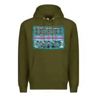 Army Green turquoise gemstone background Premium Hoodie - AdoDesignShop