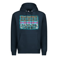 Navy turquoise gemstone background Premium Hoodie - AdoDesignShop