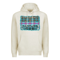 Oatmeal Heather turquoise gemstone background Premium Hoodie - AdoDesignShop