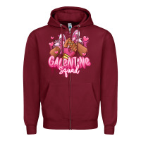 Burgundy galentine squad afro girl sneakers Zipper Hoodie - RanaPortraitStore