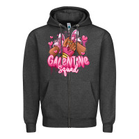 Charcoal Heather galentine squad afro girl sneakers Zipper Hoodie - RanaPortraitStore