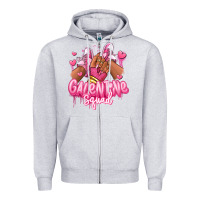 Heather Grey galentine squad afro girl sneakers Zipper Hoodie - RanaPortraitStore