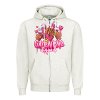 Oatmeal Heather galentine squad afro girl sneakers Zipper Hoodie - RanaPortraitStore