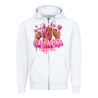 White galentine squad afro girl sneakers Zipper Hoodie - RanaPortraitStore
